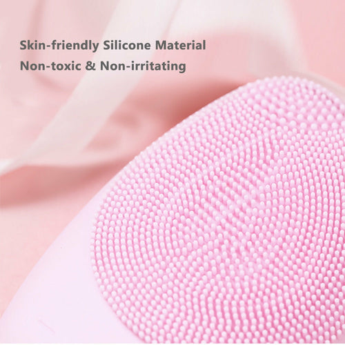 Mini Electric Facial Cleansing Brush Silicone Sonic Face Cleaner Deep