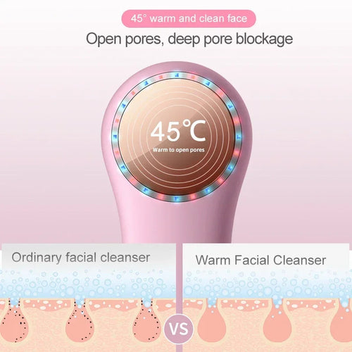 Electric Facial Cleansing Brush Silicond Ultrasonic Vibration Face