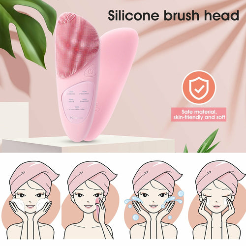 5 In 1 Face Massager Silicone Facial Cleanser Face Brush